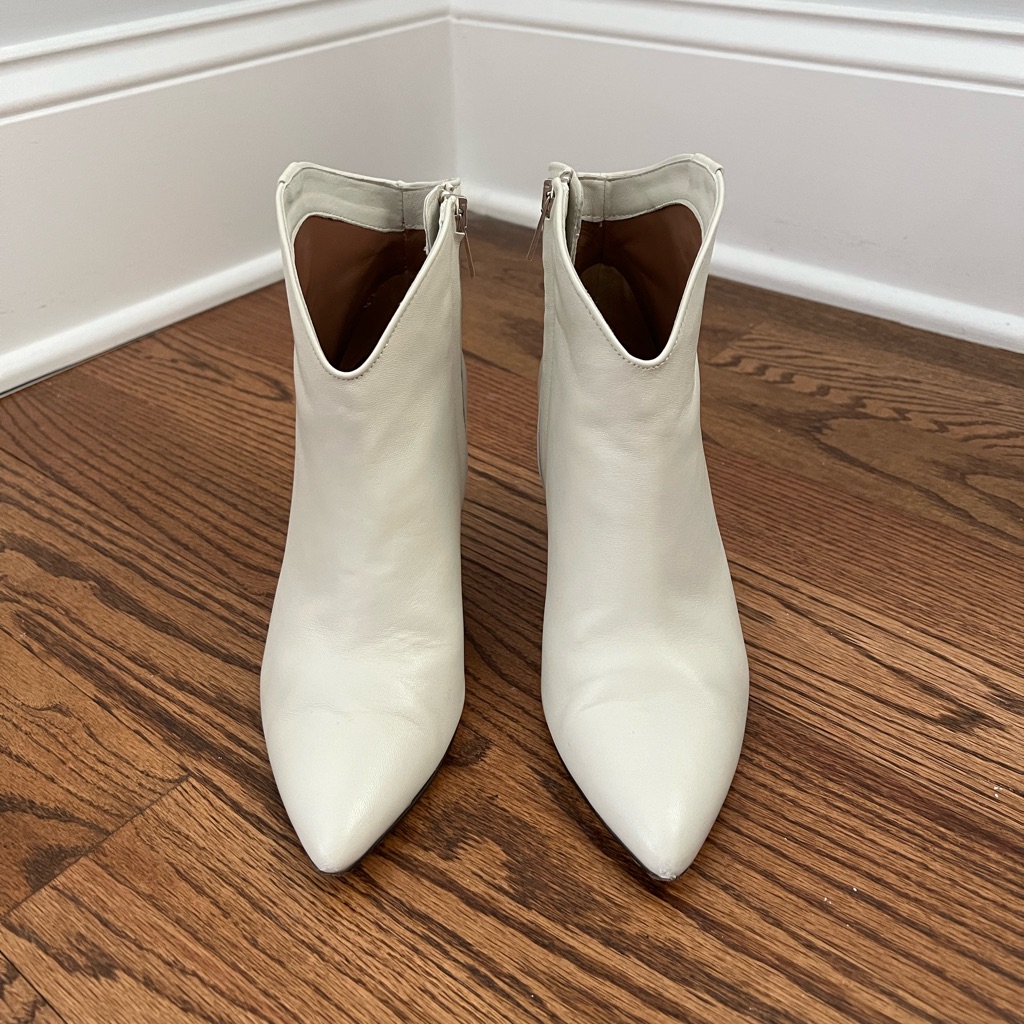 Ba&Sh Casal Leather Off White Boots 38